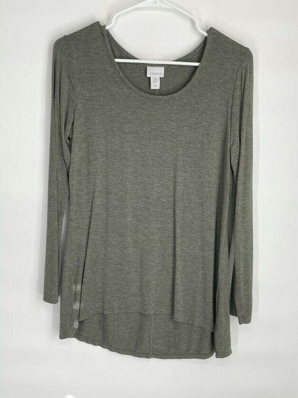 Kenar Heathered Gray Long Sleeve T-Shirt Medium